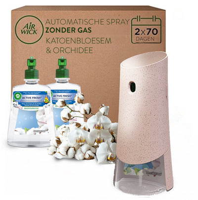 Air Wick – Aktiver Frischlufterfrischer, Starter-Set, frische Wäsche + 2 Nachfüllungen