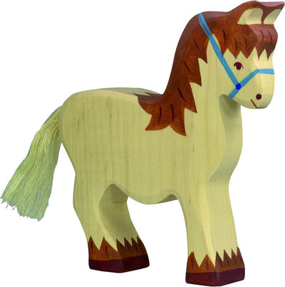 Zugpferd Holztiger. 15 cm.