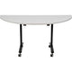 Klapptisch Sodematub FTHV3168D-R400 halbrund grau