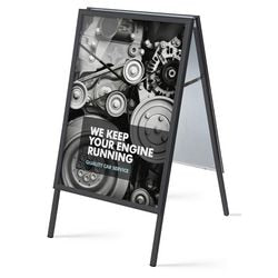 Bürgersteigschild Showdown zp50x70g32mec9005 Aluminium schwarz