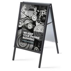 Bürgersteigschild Showdown zpa1g32mec9005 Aluminium schwarz