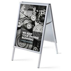 Gehwegschild Showdown zp50x70g32me Aluminium silber