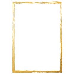 Briefpapier Sigel DP614 goldener Rahmen weiß