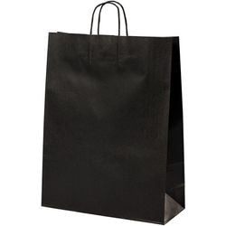 Papiertüte m schwarz 15,7 l 320x120x410 mm