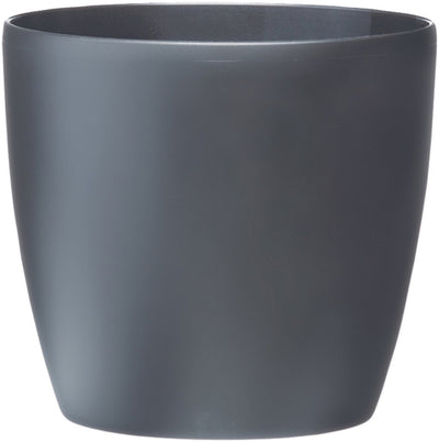 Elho Brussels Round Wheels 47 – großer Blumentopf für den Innenbereich – 100 % recycelter Kunststoff – ø 46,5 x H 43,5 cm – Anthrazit