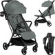 Lionelo Agia Buggy – leichte 7,3 kg – kompakt faltbar – Liegeposition und großer Sitz – Räder mit Federung – Getränkehalter – Kinderwagen ab 6 Monaten bis 22 kg – Faltbuggy – Reisebuggy – Kinderwagen – Kinderbuggy