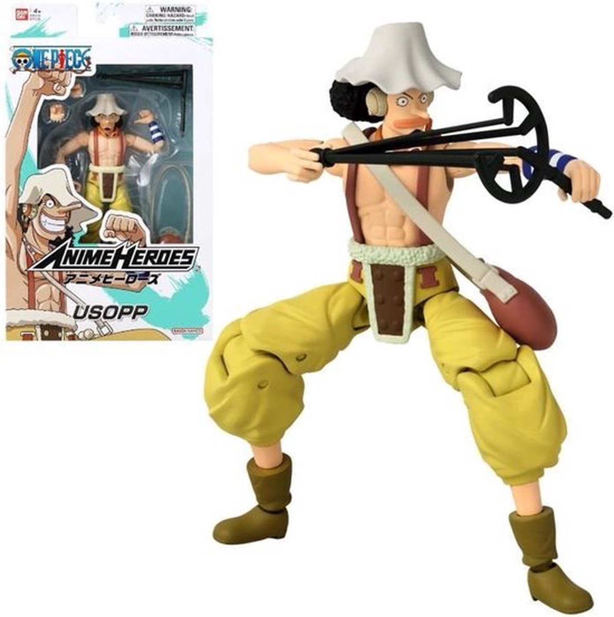 Bandai – Anime-Helden – One Piece – Anime-Helden-Figur 17 cm – Lysop – 37005