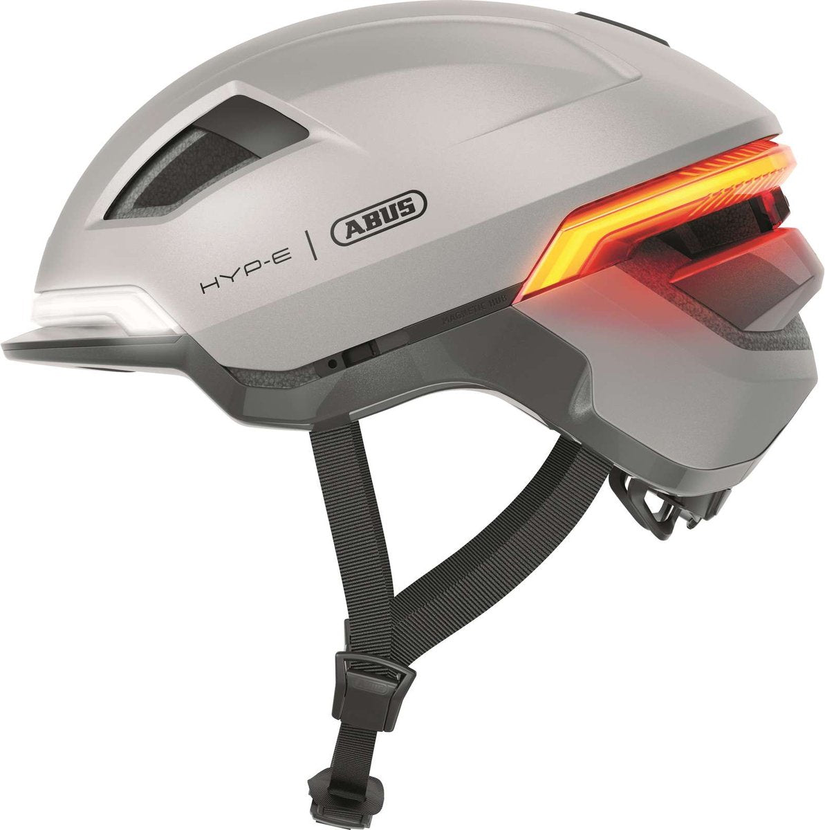 ABUS Smart Helm Hyp-E GLEAM Silber S 51-55 cm