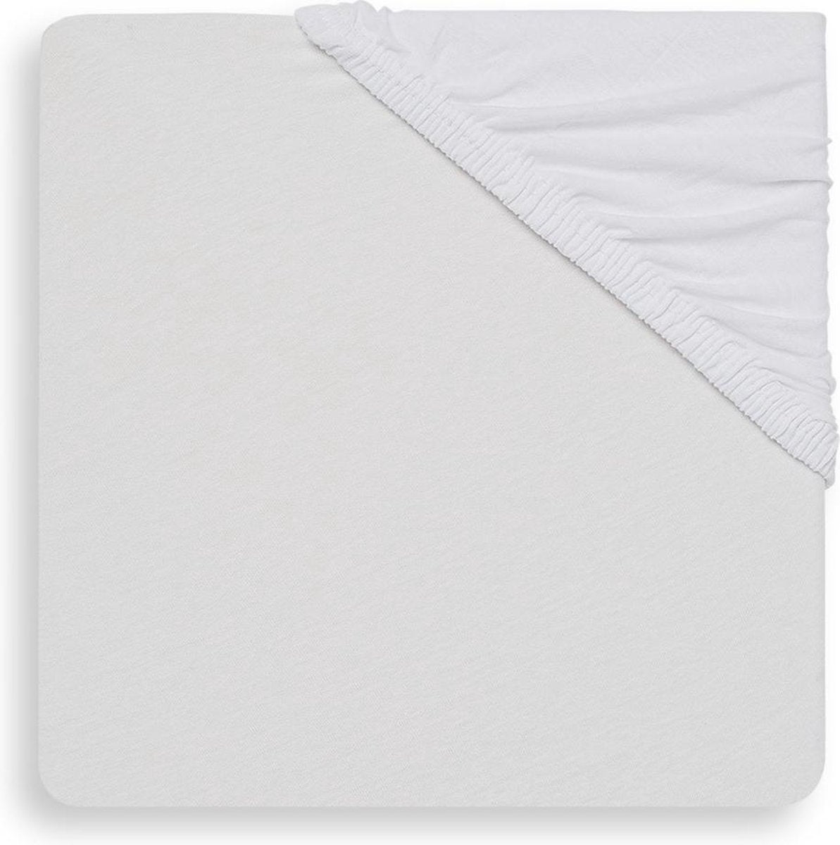 Jollein Baby-Spannbettlaken für Kinderbetten, Jersey, 60 x 120 cm – weiß