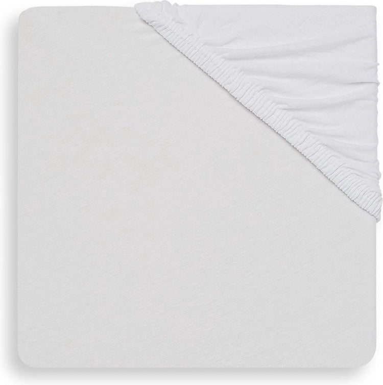 Jollein Baby-Spannbettlaken für Kinderbetten, Jersey, 60 x 120 cm – weiß