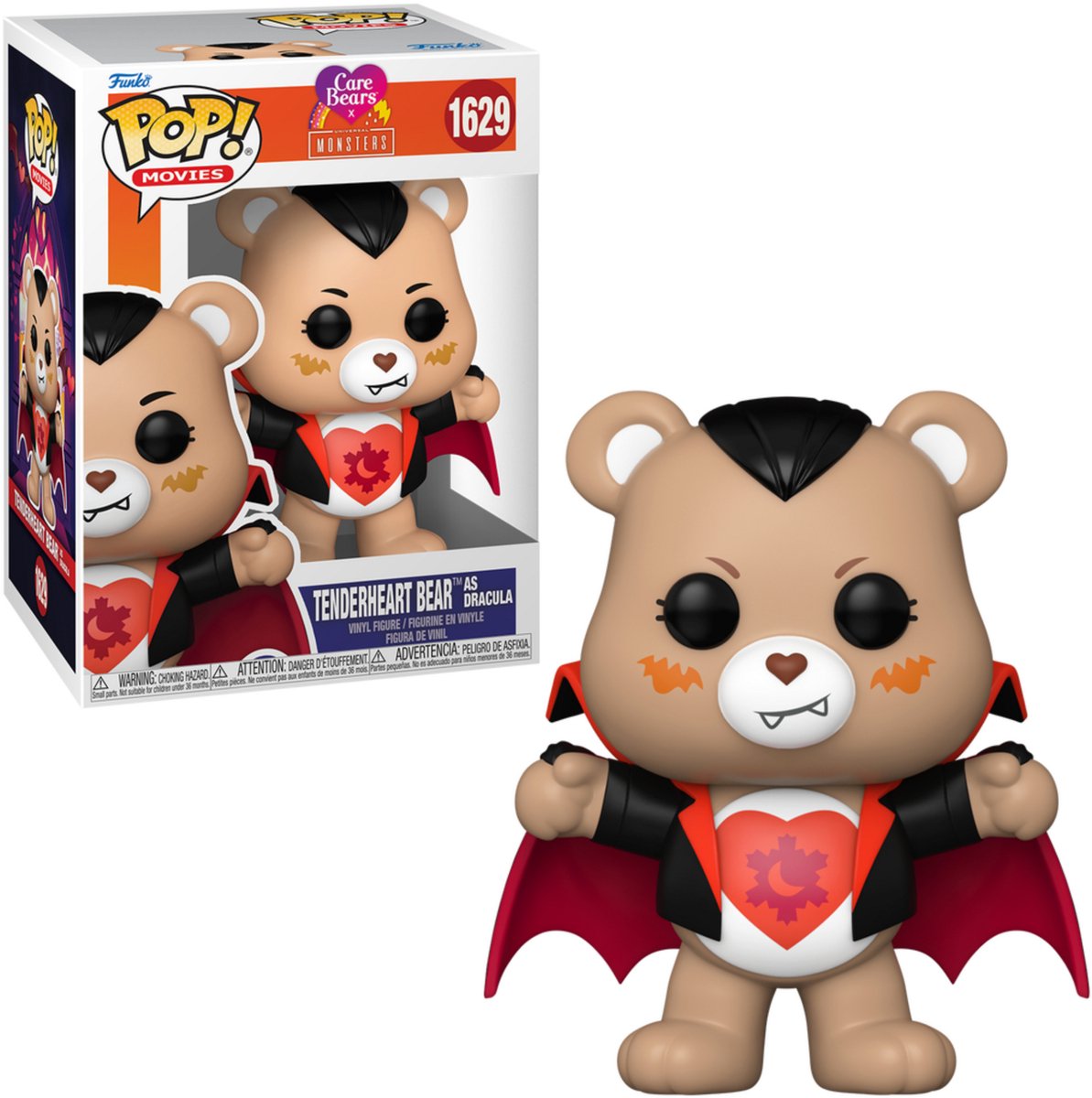 Funko Care Bears Care Bears x Universal Monsters – Tenderheart Bär als Dracula Vinylfigur 1629 Pop! mehrfarbig