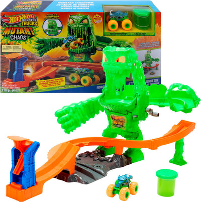 Hot Wheels Monster Trucks Besiege das mutierte Monster – Spielset mit Spielzeugauto und Schleim