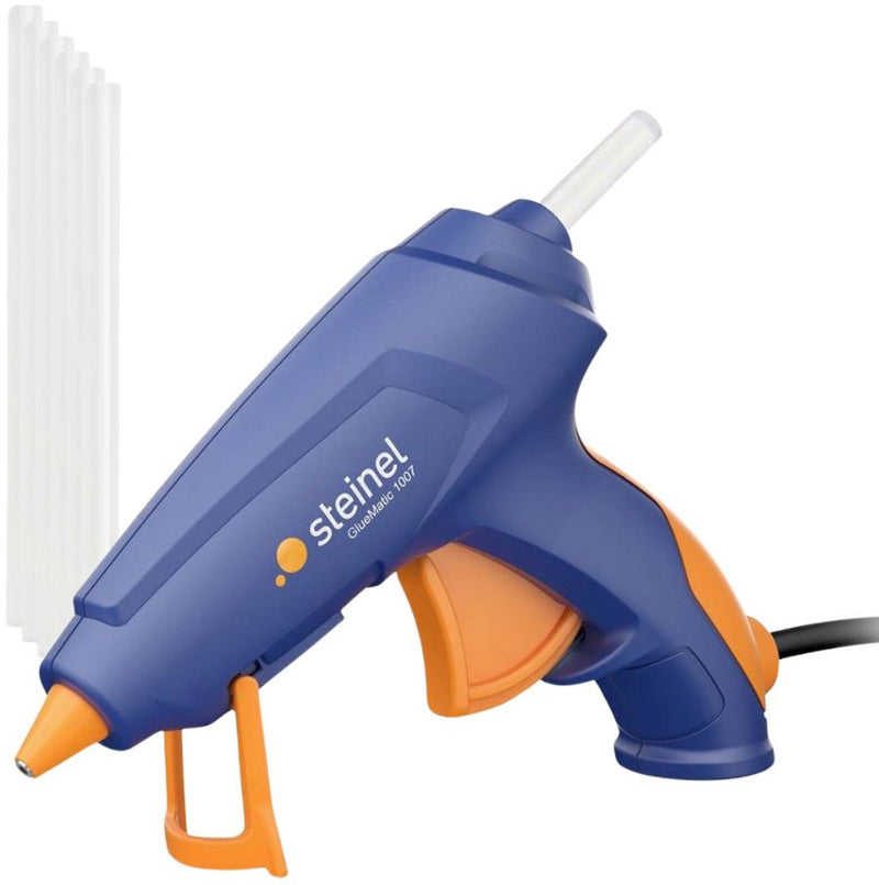 Steinel Heißklebepistole Gluematic 1007-lt – funktioniert bei niedriger Temperatur – für Kinder geeignet – inkl. 6 Klebestifte