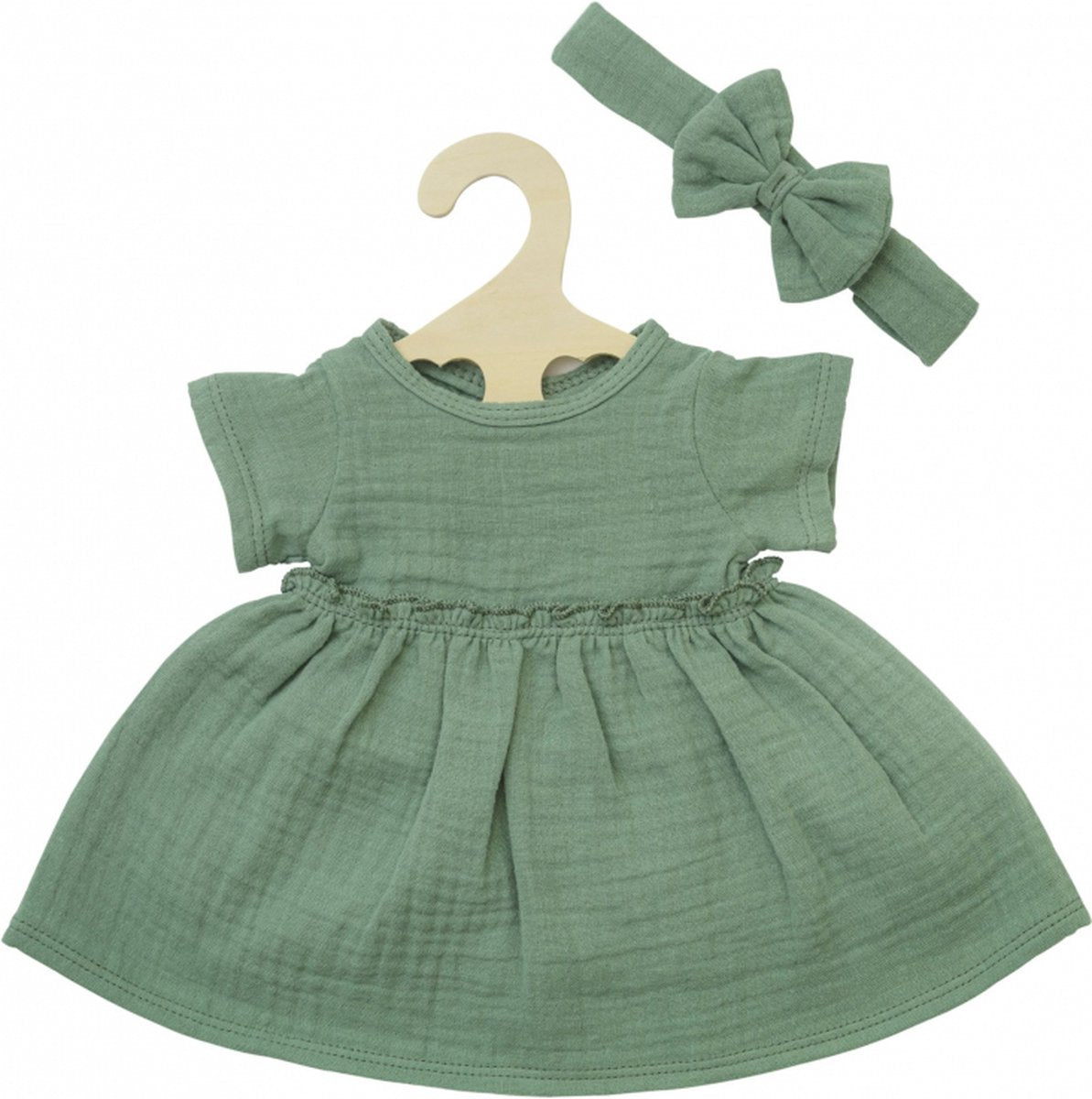 Heless Doll Kleid grün mit Rüschen, 35-45 cm