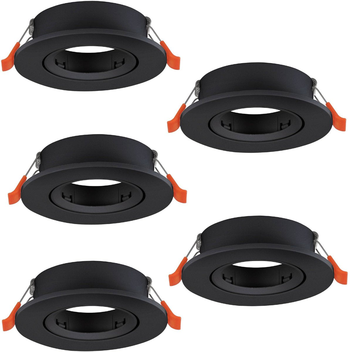 Eglo Barranco Einbaustrahler - gu10 - ø 9 cm - schwarz - Set à 5 Stück - neigbar