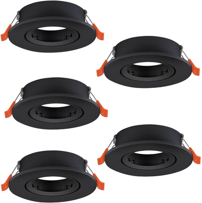 Eglo Barranco Einbaustrahler - gu10 - ø 9 cm - schwarz - Set à 5 Stück - neigbar