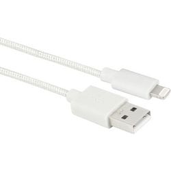 Act USB A bis Blitzlastdaten Kabel 1m Nylon White