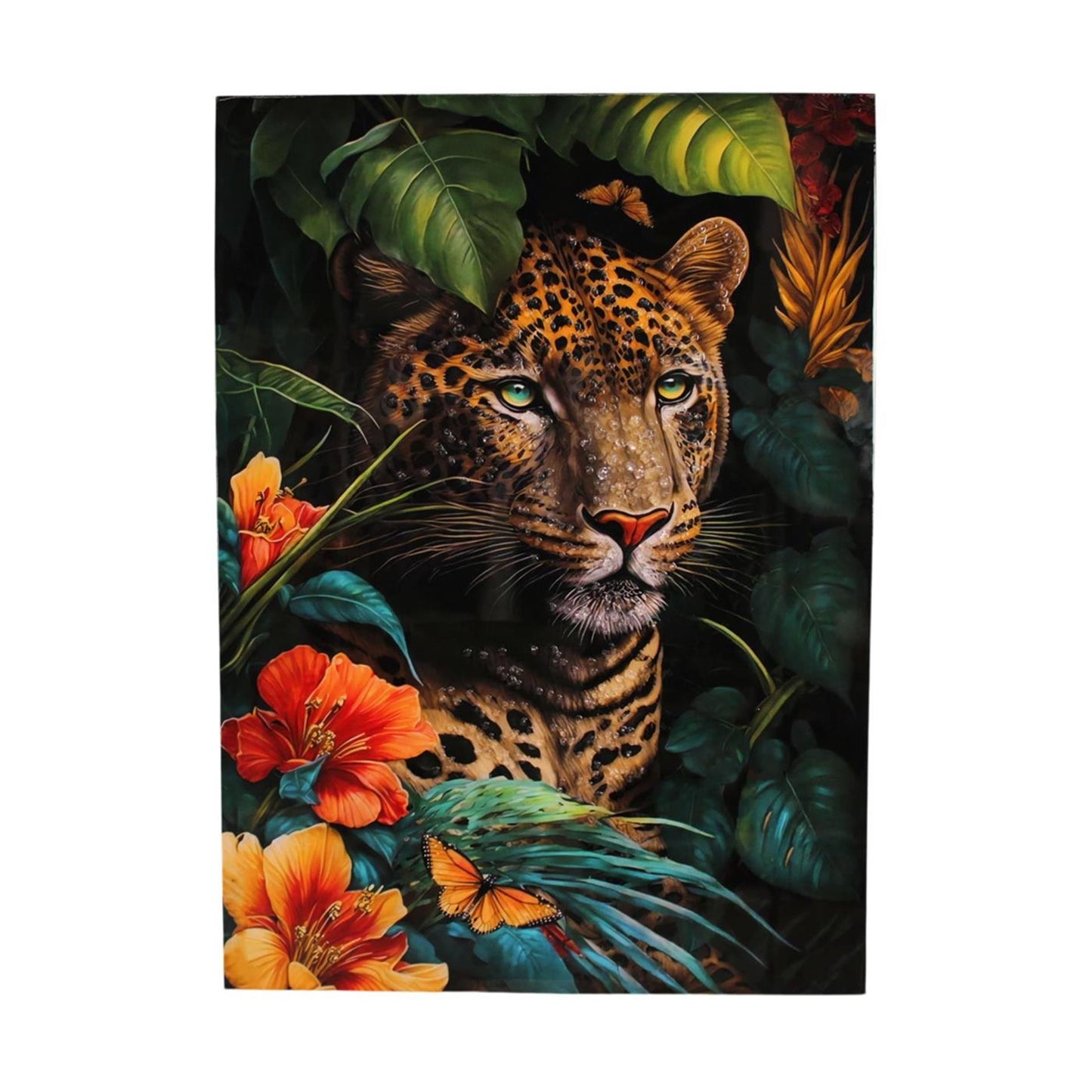 Dijk Natural Collections Wandkunst, Leoparden-Leinwand, glänzend, 70 x 100 cm