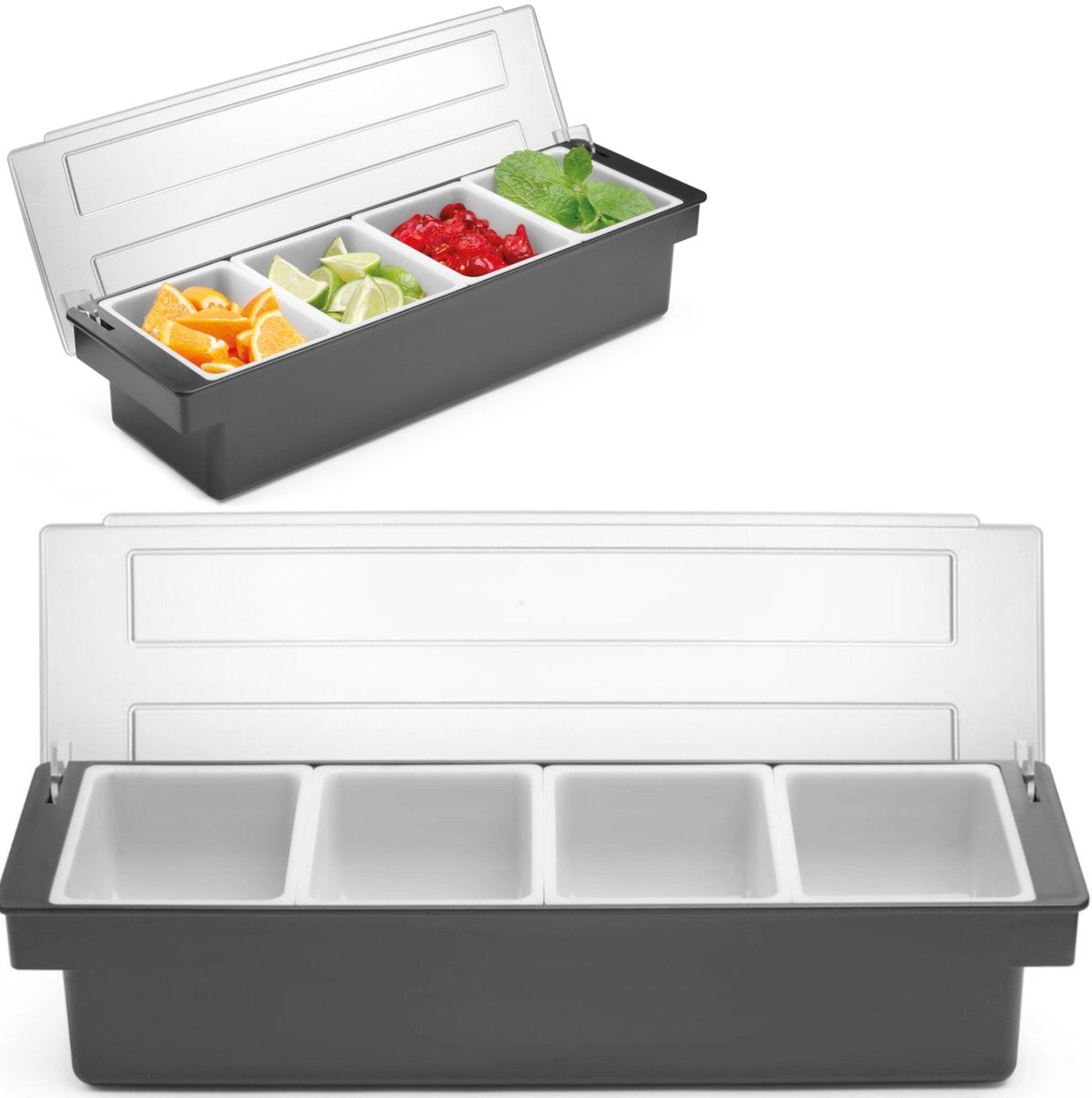 Bar Up - Barportionshalter - Schwarz - 4 Fächer - Hüfte und Bauch