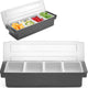 Bar Up - Barportionshalter - Schwarz - 4 Fächer - Hüfte und Bauch