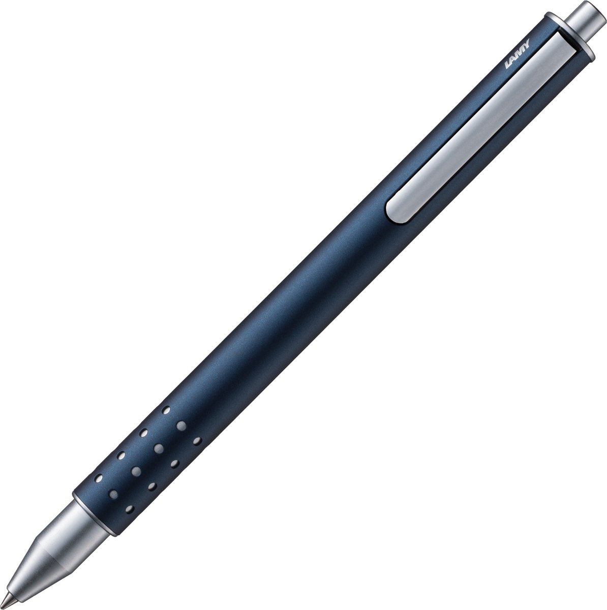 Lamy Swift Imperial Blue Tintenroller – schlichter Tintenroller mit flüssigem Schreibgefühl – robustes Edelstahlgehäuse mit einer Strichstärke B – inklusive Tintenroller Mine M 66 in Blau