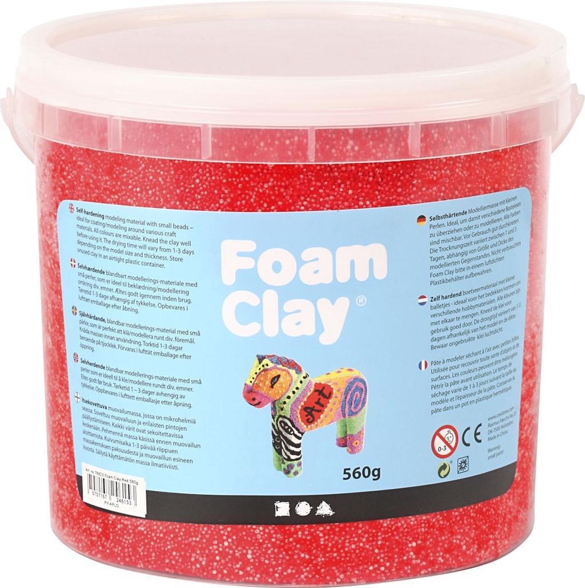 Schaumstoffton - Rot, 560gr.