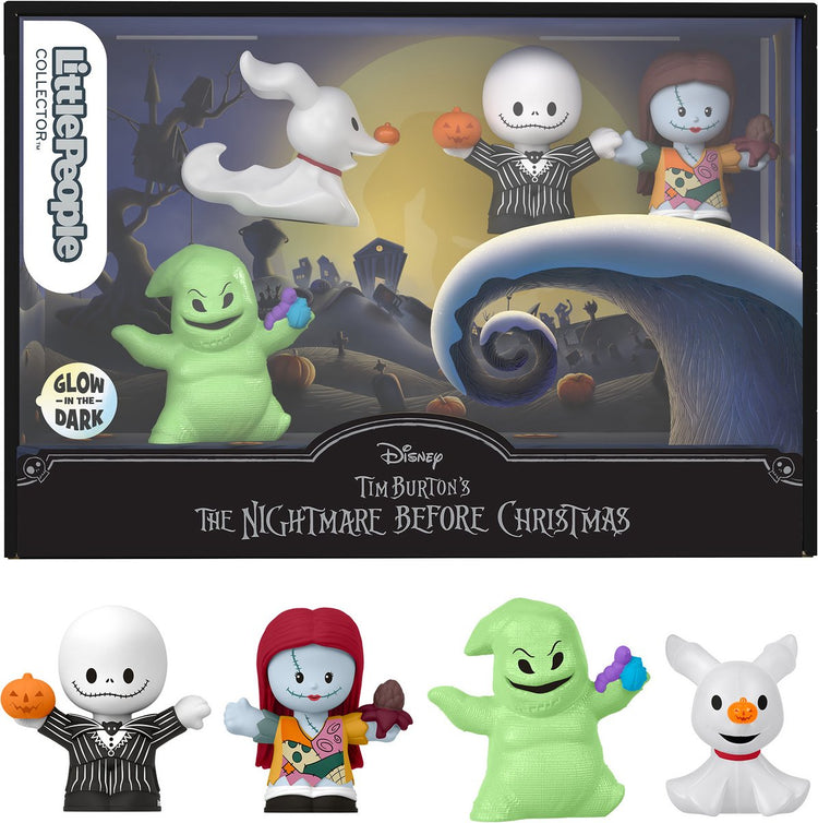 Mattel The Nightmare Before Christmas – Fisher-Price Little People Sammler-Minifiguren, 4er-Pack, 7 cm