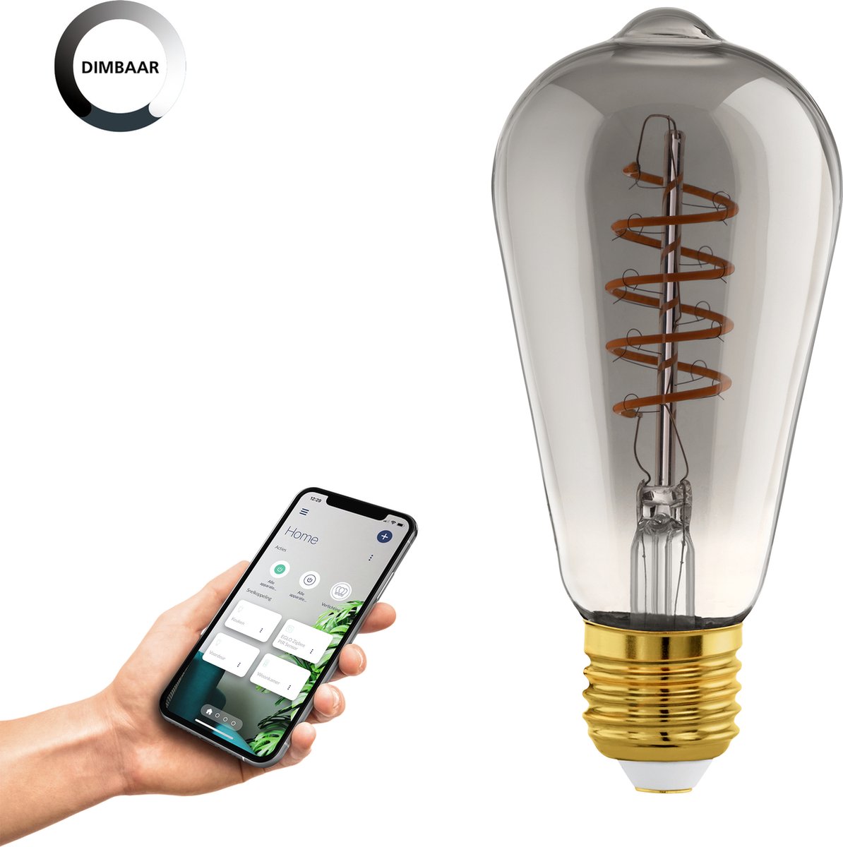Eglo LED-Lampe e27 connect.z - 150lm - dimmbar - 2000k - tropfenförmig (st64)