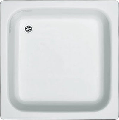 Plieger Brussels Duschwanne – Metall – quadratisch – 90 cm x 90 cm x 14 cm – weiß – 20 Jahre – Garantie