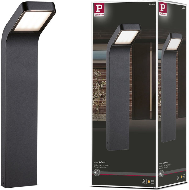 Paulmann LED-Pollerleuchte Kulma seewasserbeständig IP44 500 mm 3000K 7,5W 520lm 230V Anthrazit-Aluminium
