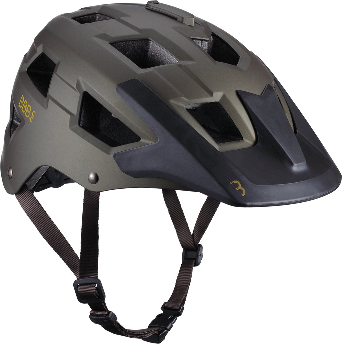 BBB Fahrrad-MTB-Helm Nanga – mit Halterung für Kamera oder Beleuchtung – waschbare Polsterung – Fahrradhelm Erwachsene: Männer Frauen – mattes Olivgrün – M – BHE-54
