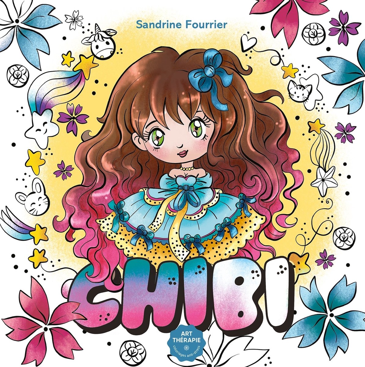 Hachette Heroes Chibi Art Therapy Malbuch – Sandrine Fourrier – Malbuch für Erwachsene
