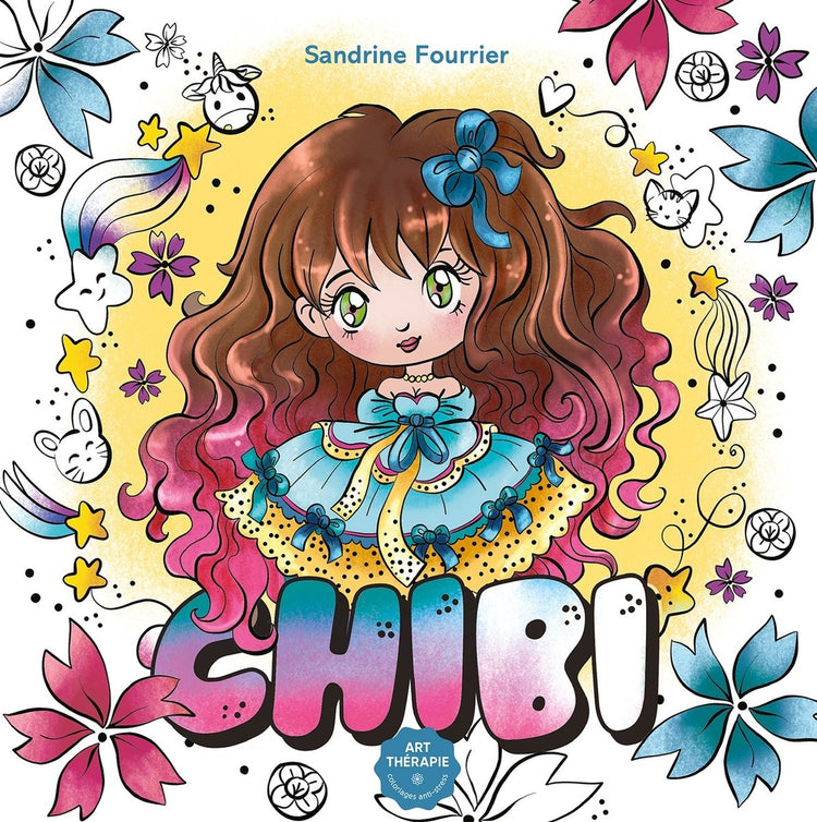 Hachette Heroes Chibi Art Therapy Malbuch – Sandrine Fourrier – Malbuch für Erwachsene