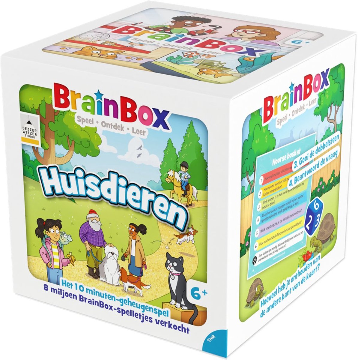 Asmodee Lernkartenspiel „Brainbox Pets“ für Kinder.