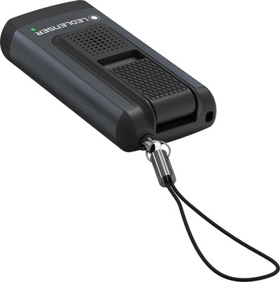 Ledlenser k6r Safety Grey – Schlüsselanhänger – wiederaufladbar – 400 Lumen – Alarm