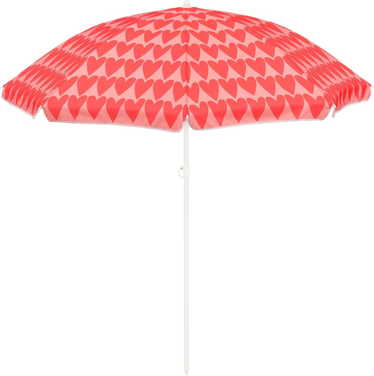 Mica Dekorationen Herz-Strandschirm – H180 x ø160 cm – Rosa