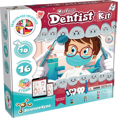 Science 4 you science4you Zahnarzt-Starter-Set – pädagogische Experimentierbox – Zahnarzt-Spielset für Kinder – ab 5 Jahren