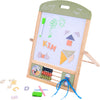 Holztischschule und Whiteboard