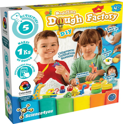 Science 4 You Science4You Teigfabrik – DIY-Spielset aus Ton – kreative Experimentierbox mit Werkzeugen, lehrreiche Anleitung – ab 6 Jahren
