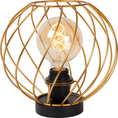 Lucide Danza - Tischlampe - ø 25 cm - 1xe27 - mattgoldenes Messing