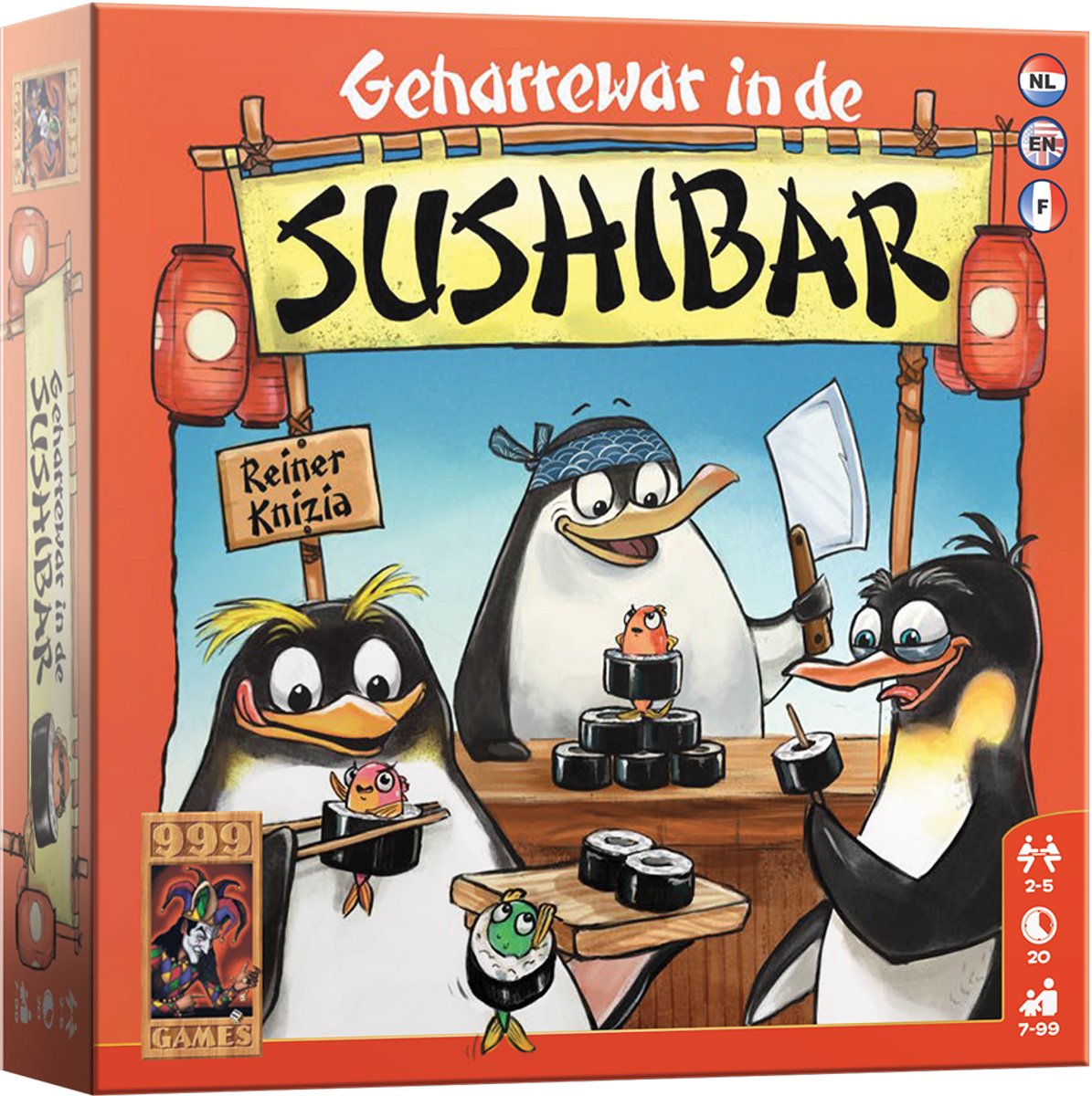999Games Dobbelspel Harrewar im Sushibar 30-Piece (NL)