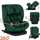 Lionelo Bastiaan 4in1 – Autositz Isofix 360° drehbar – von der Geburt bis 12 Jahre (40–150 cm Gruppe 0 1 2 3) – RWF FWF – Memory-Schaum – Seitenschutz – voll verstellbar – bequemer breiter Sitz – i-Size-Autositz