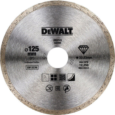 Dewalt dt3713 Diamantsägeblatt Vollband 125 x 22,23 mm