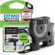 Dymo Original D1 langlebige Etiketten | weißer Text auf schwarzem Etikett | 12mm x 3m | selbstklebende Etiketten für den Etikettendrucker Label Manager | Hergestellt in Europa
