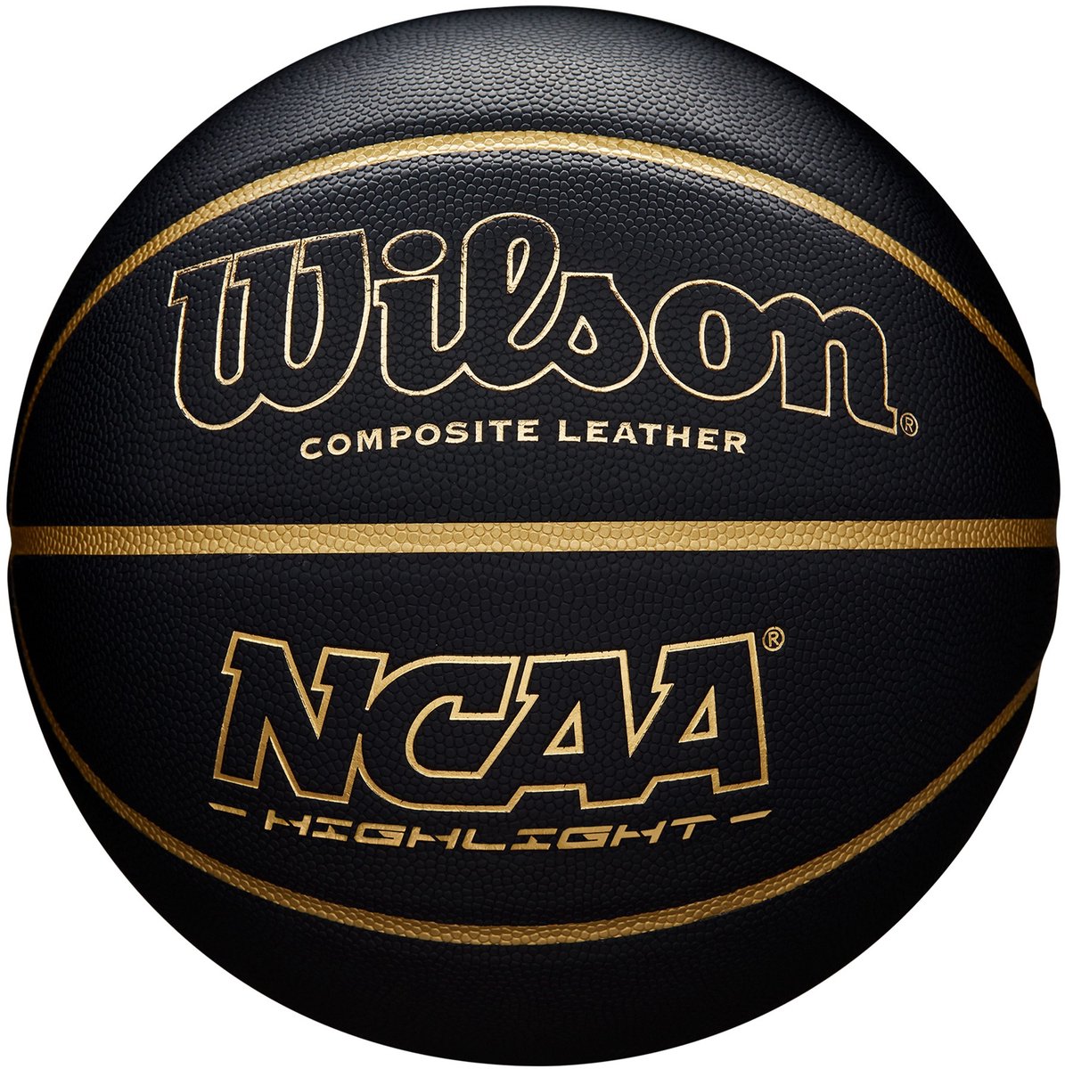 Wilson NCAA Highlight Basketball Größe 7 – Schwarzgold