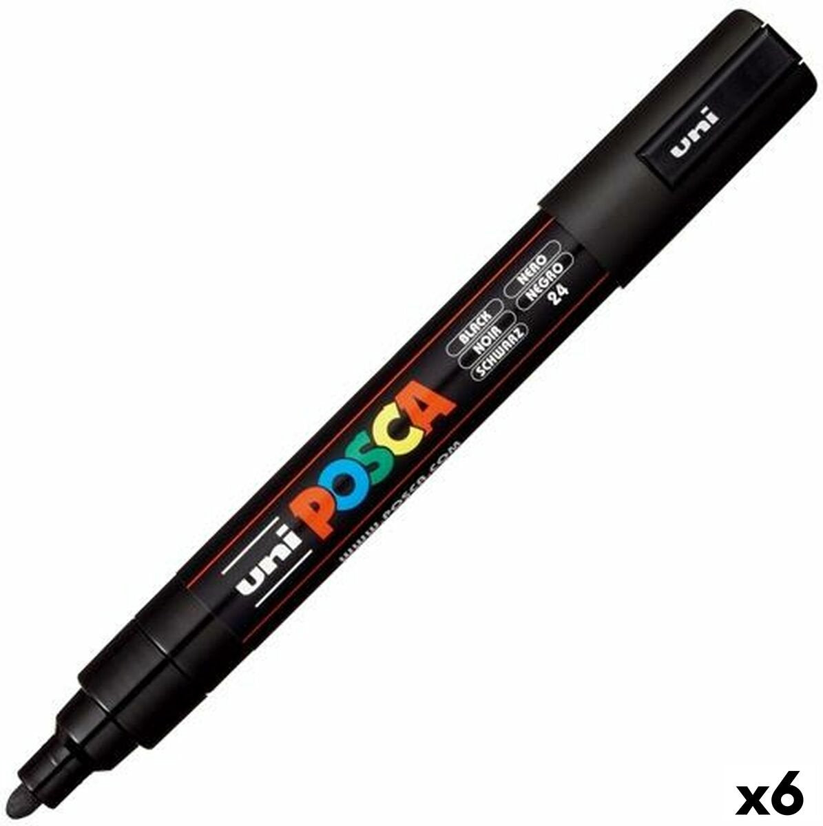Posca - Lackstift pc5m m schwarz | 6 Stück