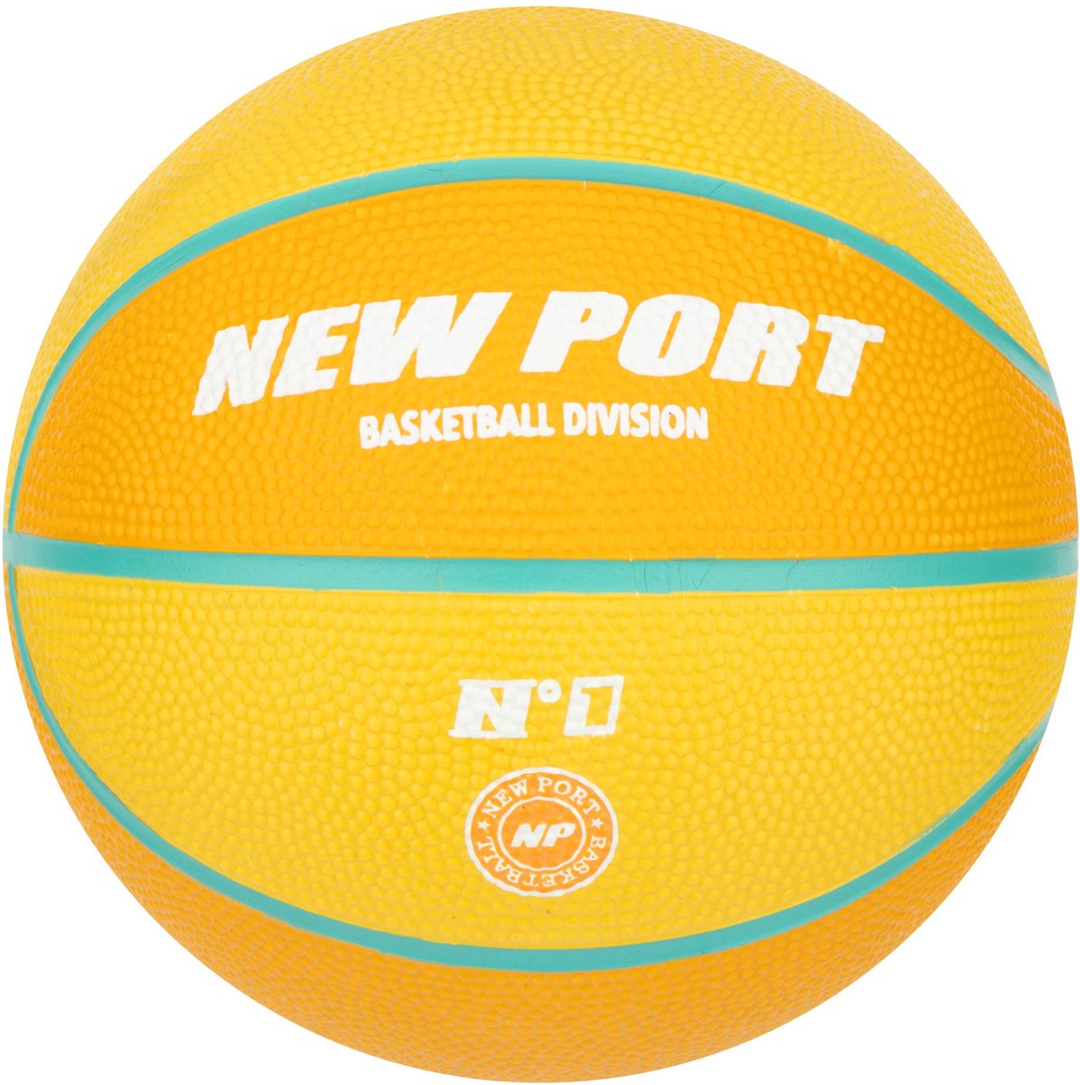 Neuer Port-Basketball – Mini – Gelb-Orange – Größe 1 – Gummi-Butyl