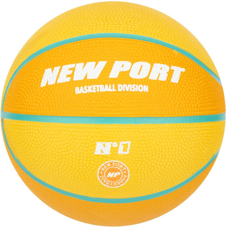 Neuer Port-Basketball – Mini – Gelb-Orange – Größe 1 – Gummi-Butyl