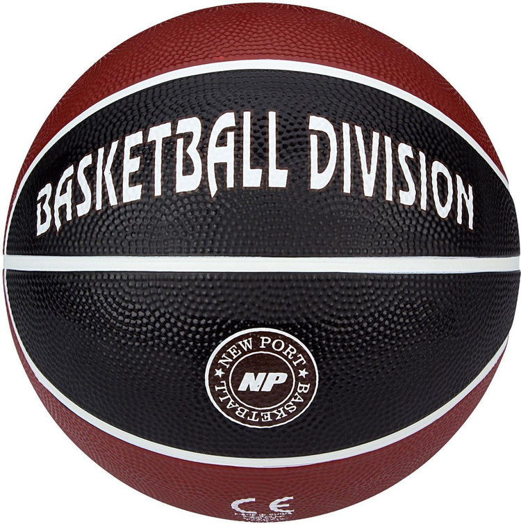 New Port Mini-Basketballdruck – Bordeaux, Schwarz und Weiß – 3
