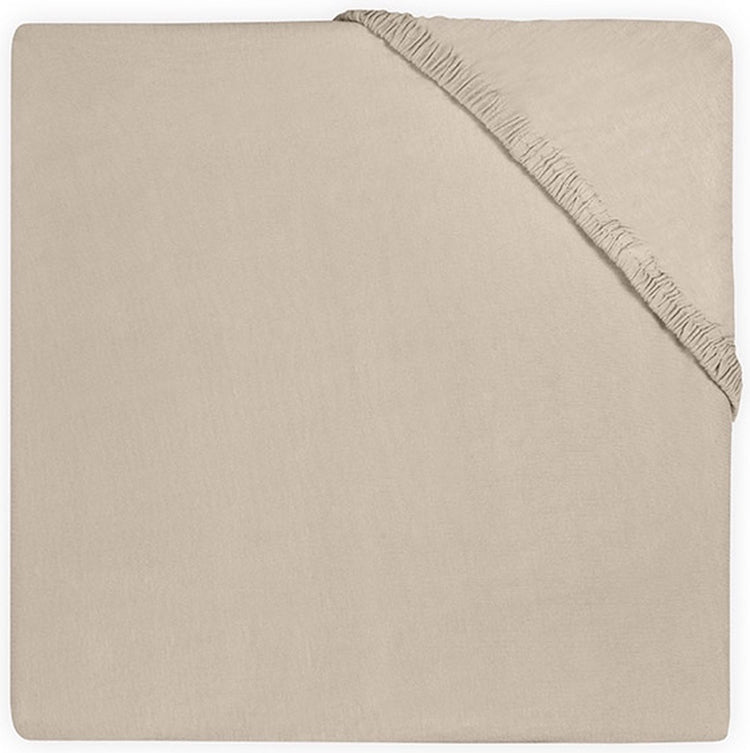 Jollein – Baby-Spannbettlaken-Matratzen-Jersey (Nougat) – Baumwolle – Spannbettlaken-Box – 75 x 95 cm
